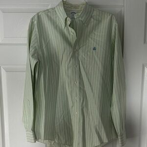 Brooks Brothers Light Green Striped Button Down Shirt